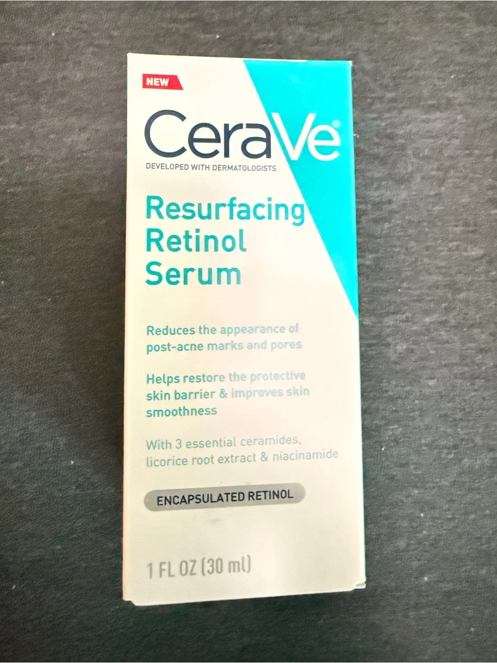 3 Boxes - Resurfacing Retinol Serum - 1 fl oz, White & Teal